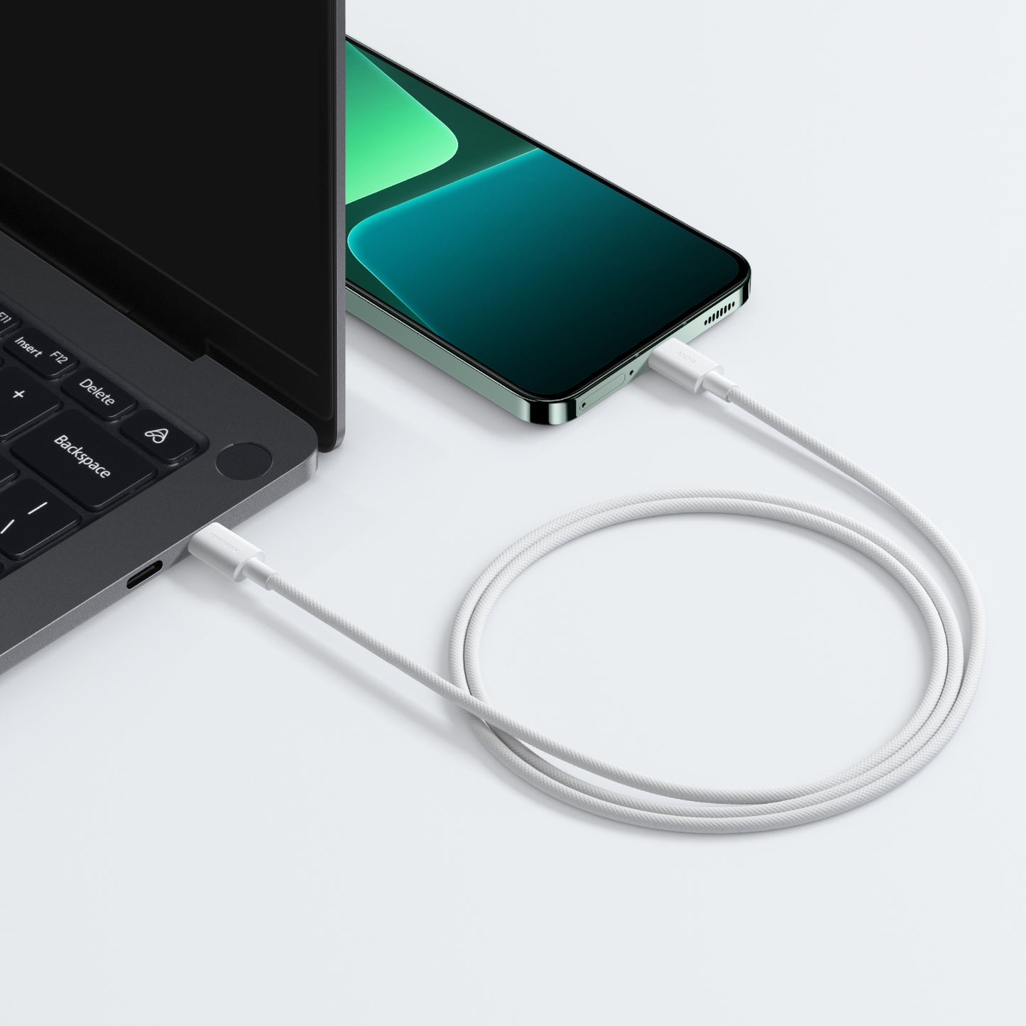 Xiaomi 3A Braided USB Type-C to USB Type-C Cable 1M - White - Stellar Technologies