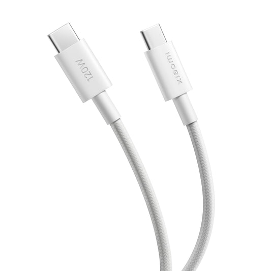 Xiaomi 6A Braided USB Type-C to USB Type-C Cable (1m) - White - Stellar Technologies