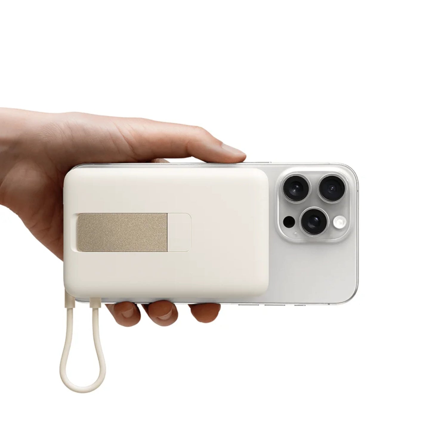 Xiaomi Magnetic Power Bank 10000mAh with Built-in Stand - Beige - Stellar Technologies