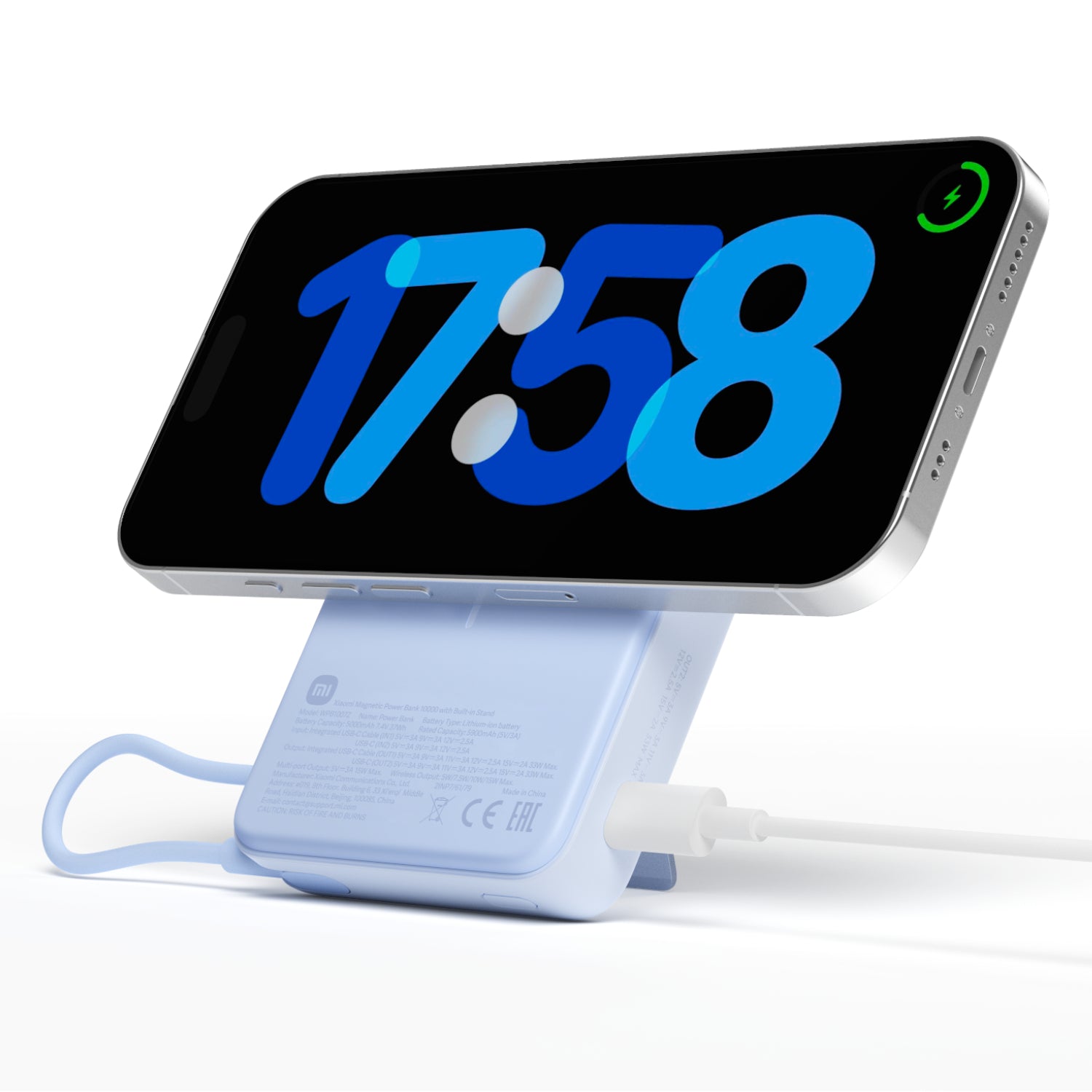 Xiaomi Magnetic Power Bank 10000mAh with Built-in Stand - Blue - Stellar Technologies