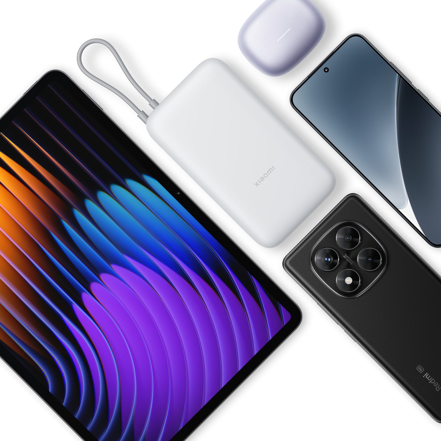 Xiaomi Power Bank 20000mAh (Integrated Cable) - Light Grey - Stellar Technologies