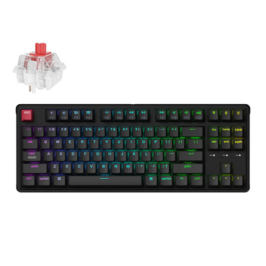 Keychron C3 Pro 8K QMK RGB Wired Mechanical Keyboard - Red Super Switch