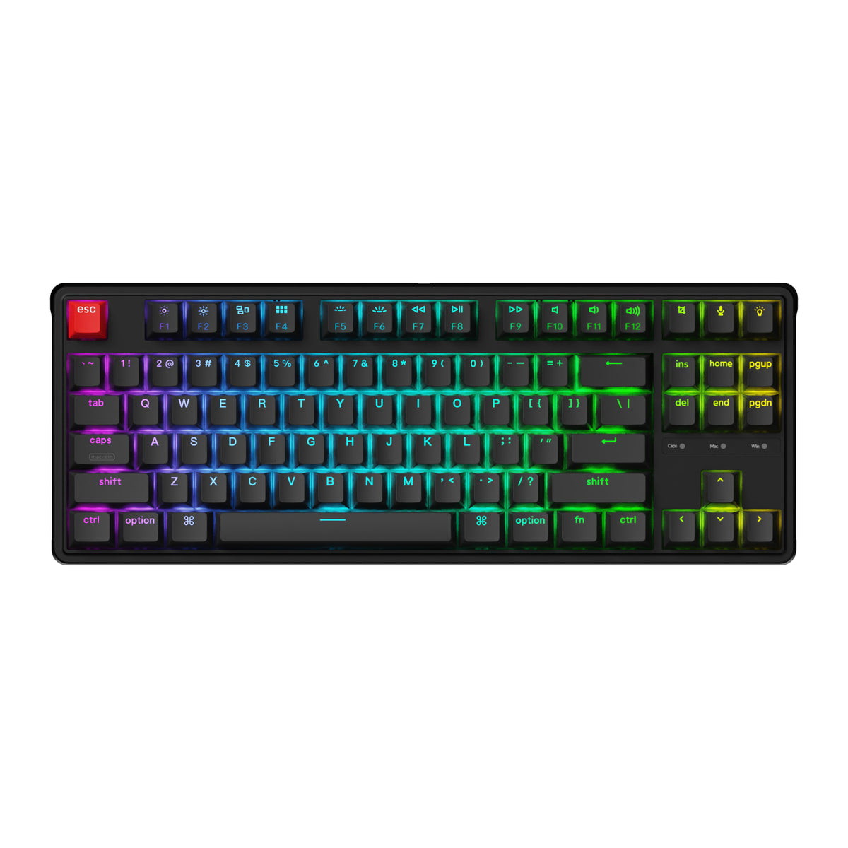 Keychron C3 Pro 8K QMK RGB Wired Mechanical Keyboard - Red Super Switch
