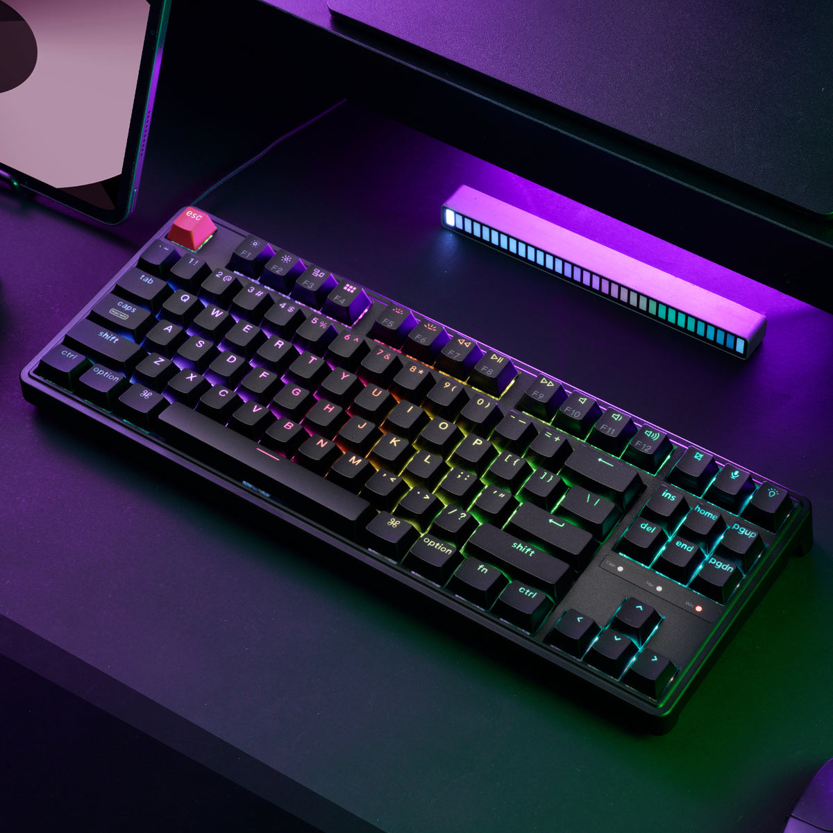Keychron C3 Pro 8K QMK RGB Wired Mechanical Keyboard - Red Super Switch