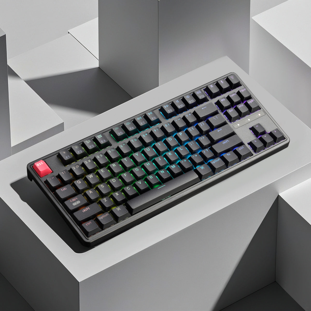 Keychron C3 Pro 8K QMK RGB Wired Mechanical Keyboard - Red Super Switch
