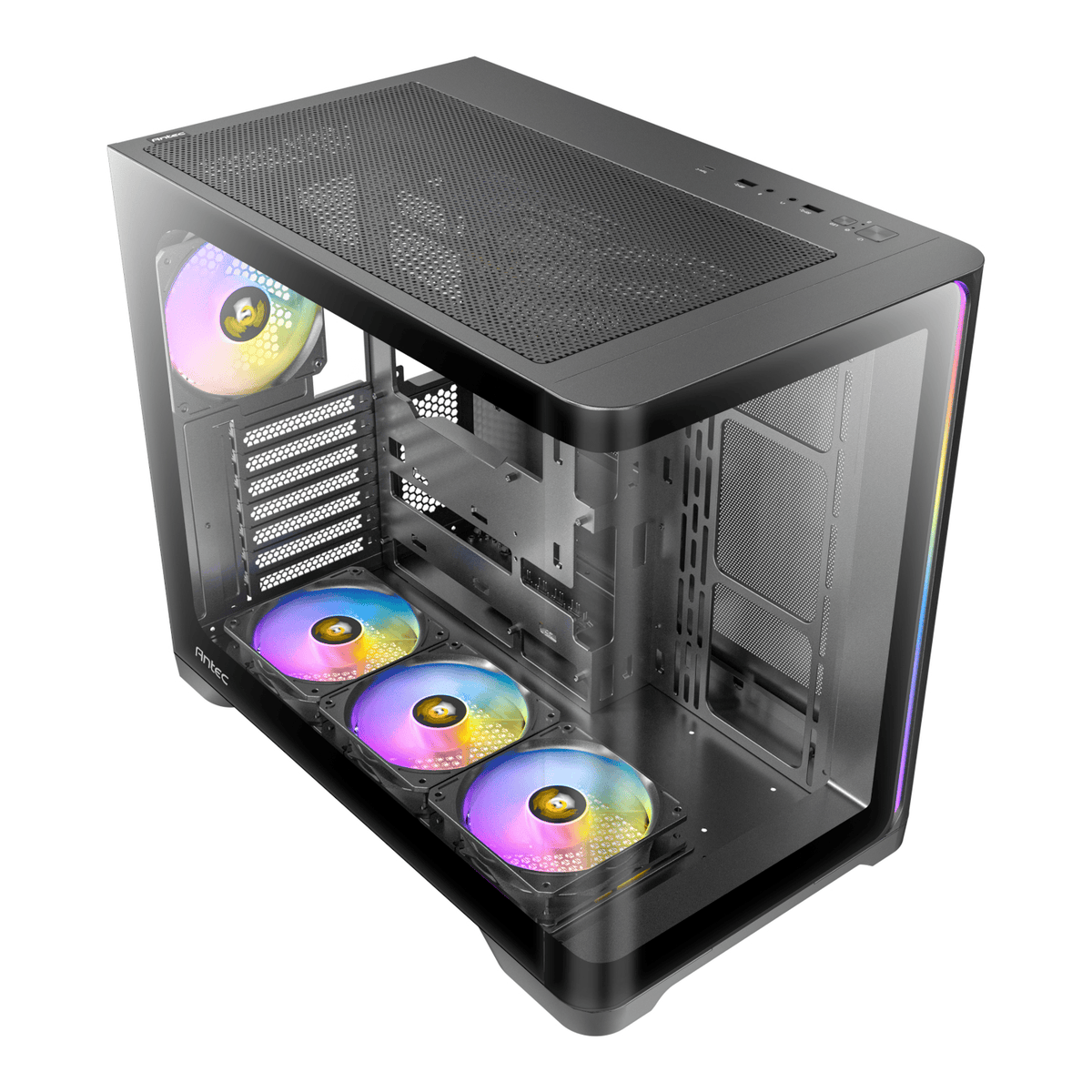 Antec C5 Curve ARGB Dual-Chamber Mid-Tower Gaming Case - Black - Stellar Technologies