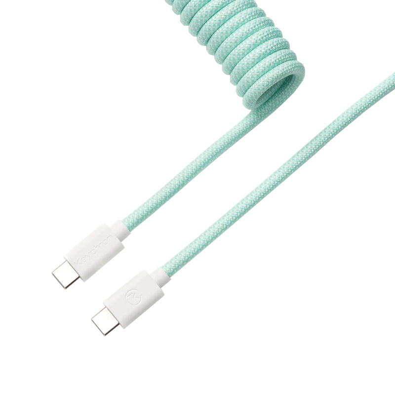 Keychron Coiled Aviator Cable - Mint/Straight - Stellar Technologies