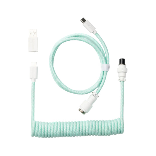 Keychron Coiled Aviator Cable - Mint/Straight - Stellar Technologies