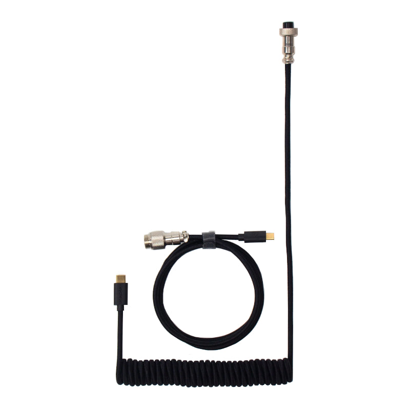 Keychron Coiled Aviator Cable - Black/Straight - Stellar Technologies