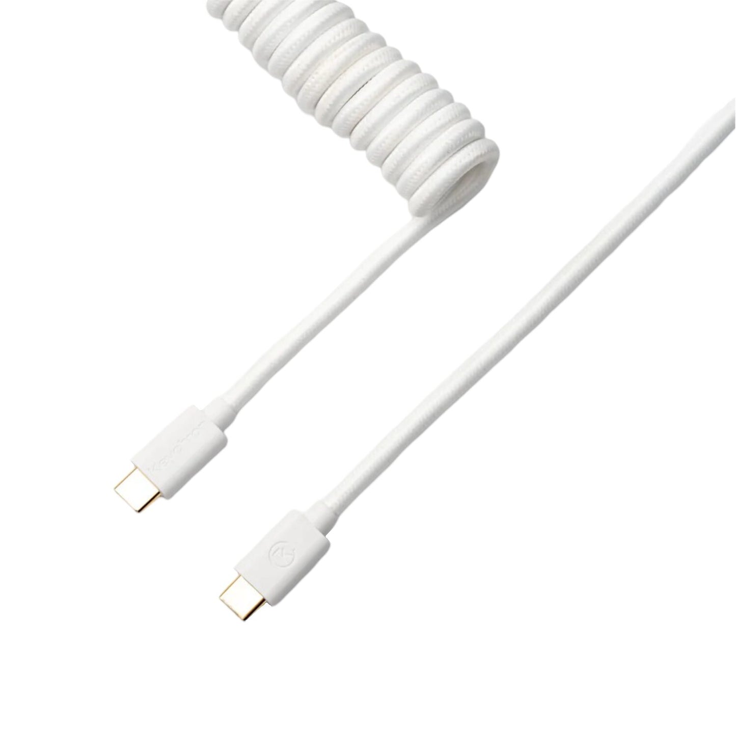 Keychron Coiled Aviator White Cable - Stellar Technologies