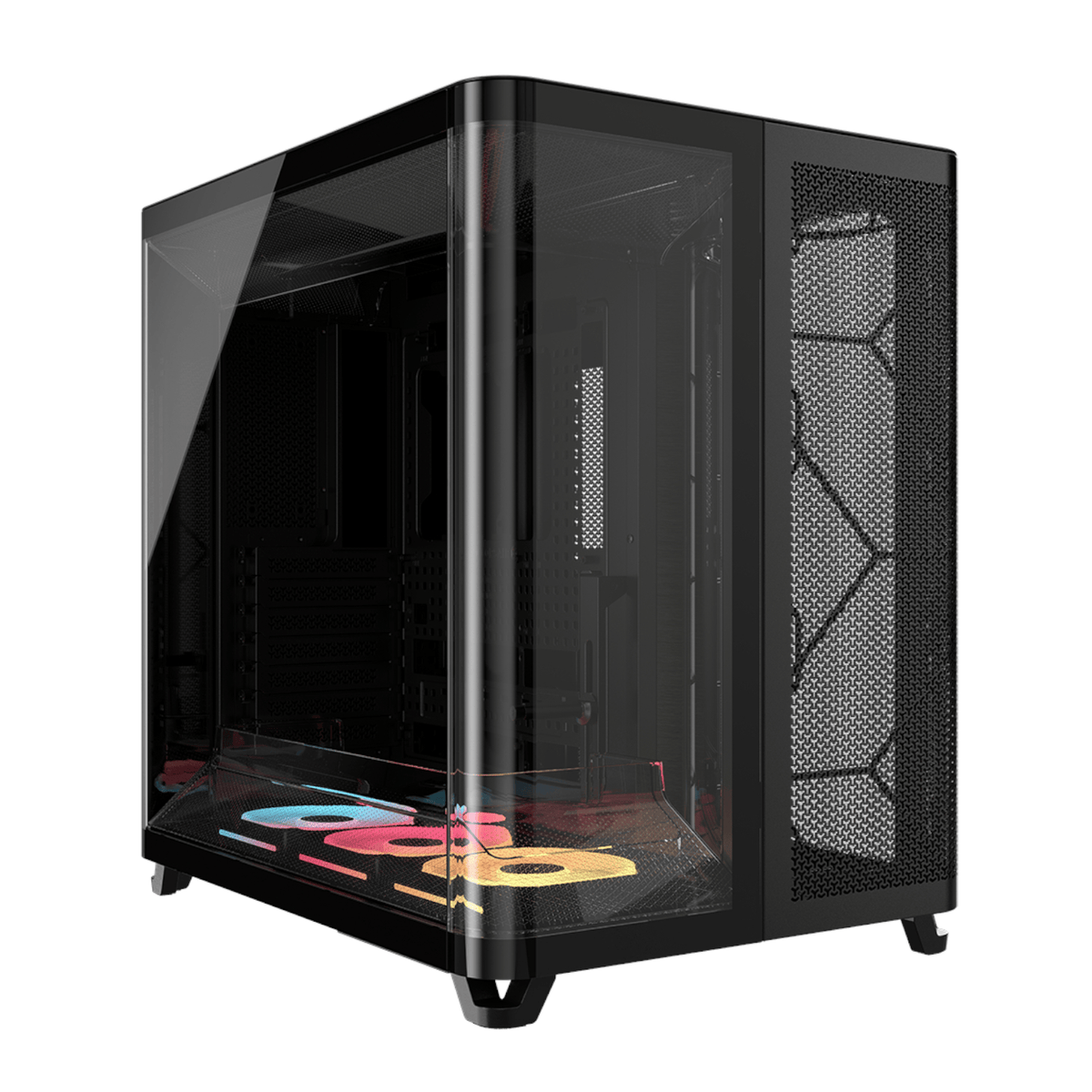 Corsair AIR 5400 LX-R RGB iCUE LINK Triple Chamber Mid-Tower PC Case - Black - Stellar Technologies