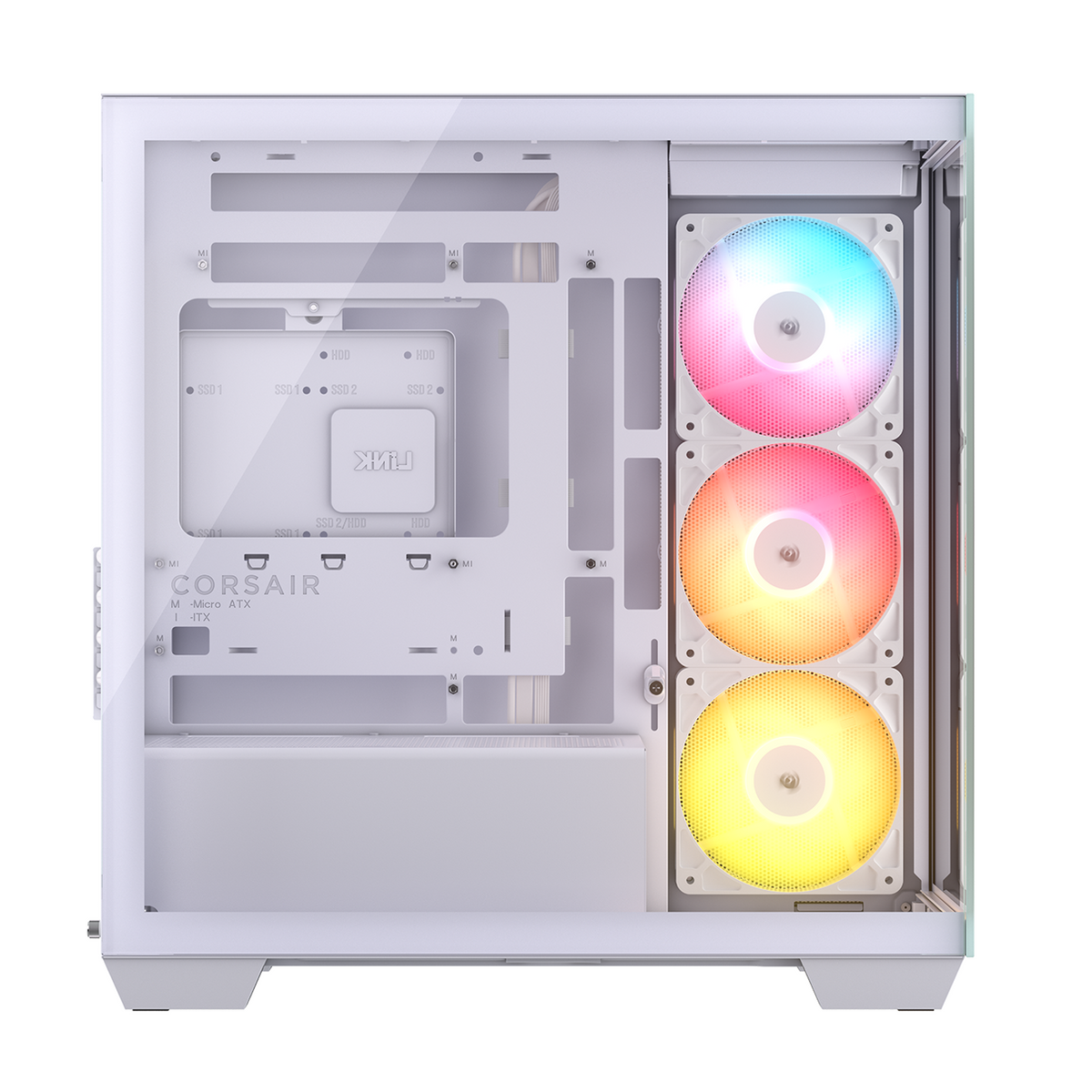 Corsair 2800X RS-R ARGB Micro-ATX PC Case - White - Stellar Technologies