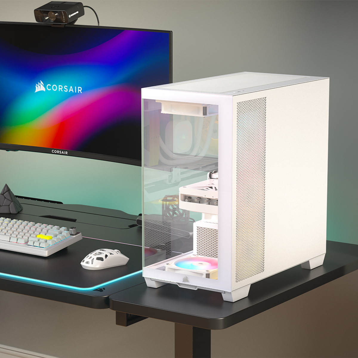 Corsair 2800X RS-R ARGB Micro-ATX PC Case - White - Stellar Technologies