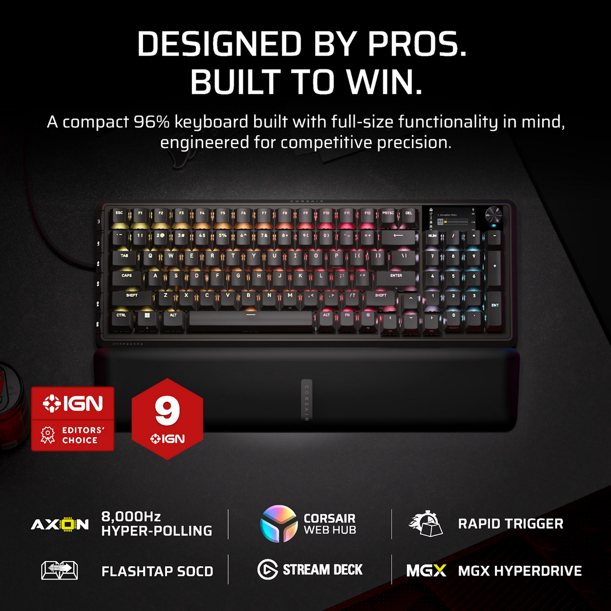 Corsair VANGUARD PRO 96 Hall Effect Gaming Keyboard - Stellar Technologies