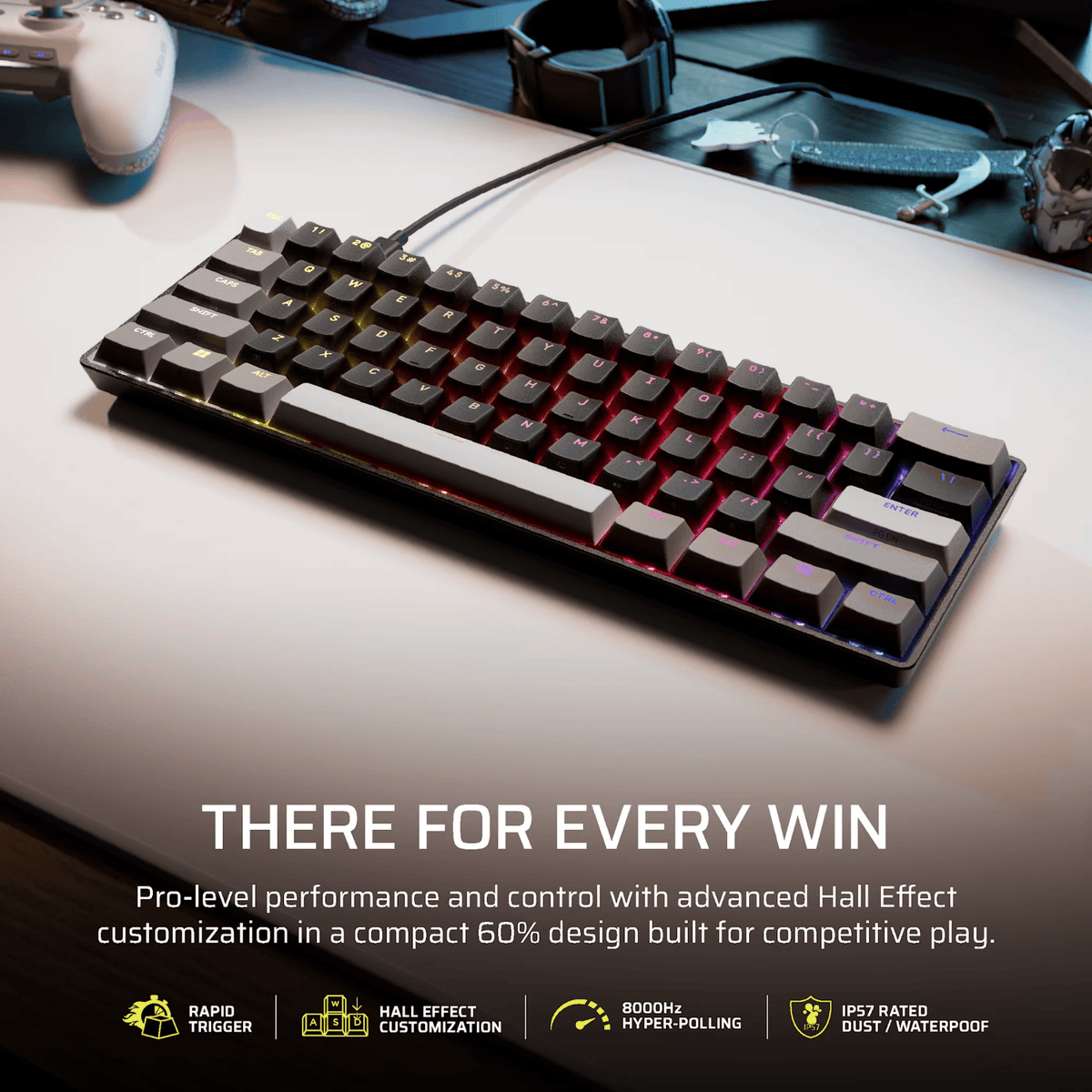 Corsair CLIPPER PRO MINI 60 Hall Effect Gaming Keyboard - Black - Stellar Technologies