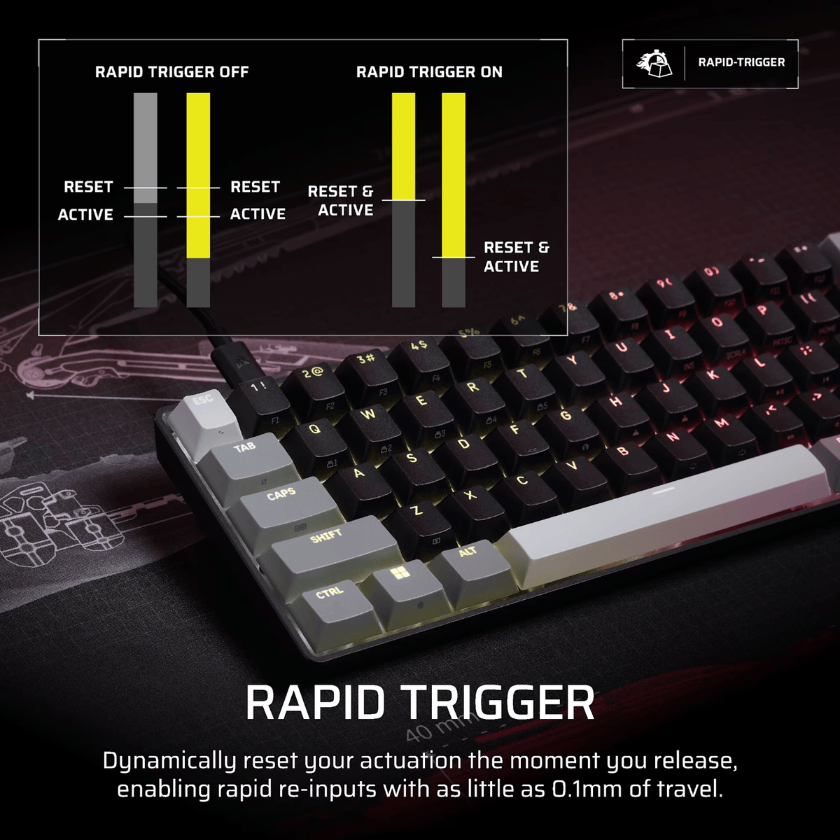 Corsair CLIPPER PRO MINI 60 Hall Effect Gaming Keyboard - Black - Stellar Technologies