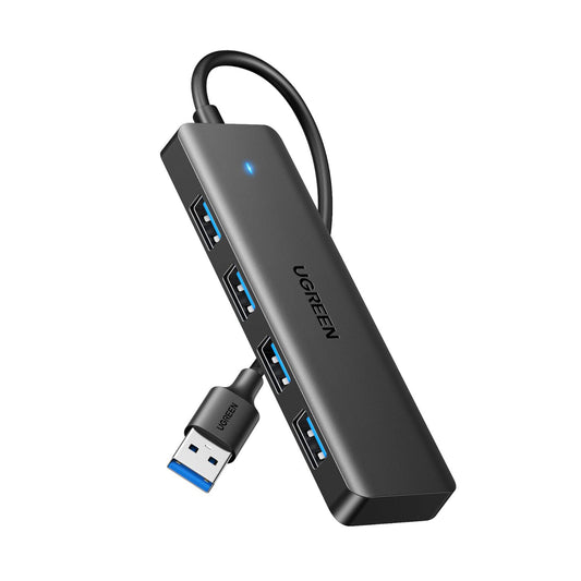 UGREEN 4-in-1 USB 3.0 Hub - High-Speed 5Gbps Data Transfer - Grey - Stellar Technologies