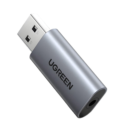 UGREEN CM383-80864 USB-A to 3.5mm Audio Jack External Sound Adapter - Silver - Stellar Technologies