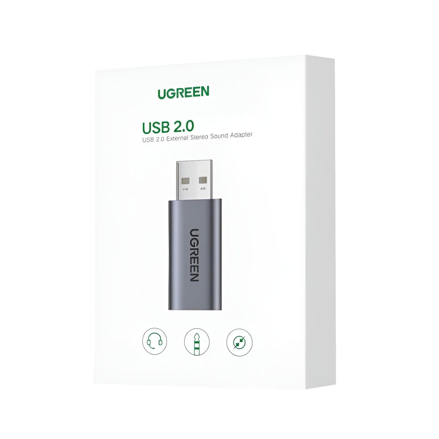 UGREEN CM383-80864 USB-A to 3.5mm Audio Jack External Sound Adapter - Silver - Stellar Technologies
