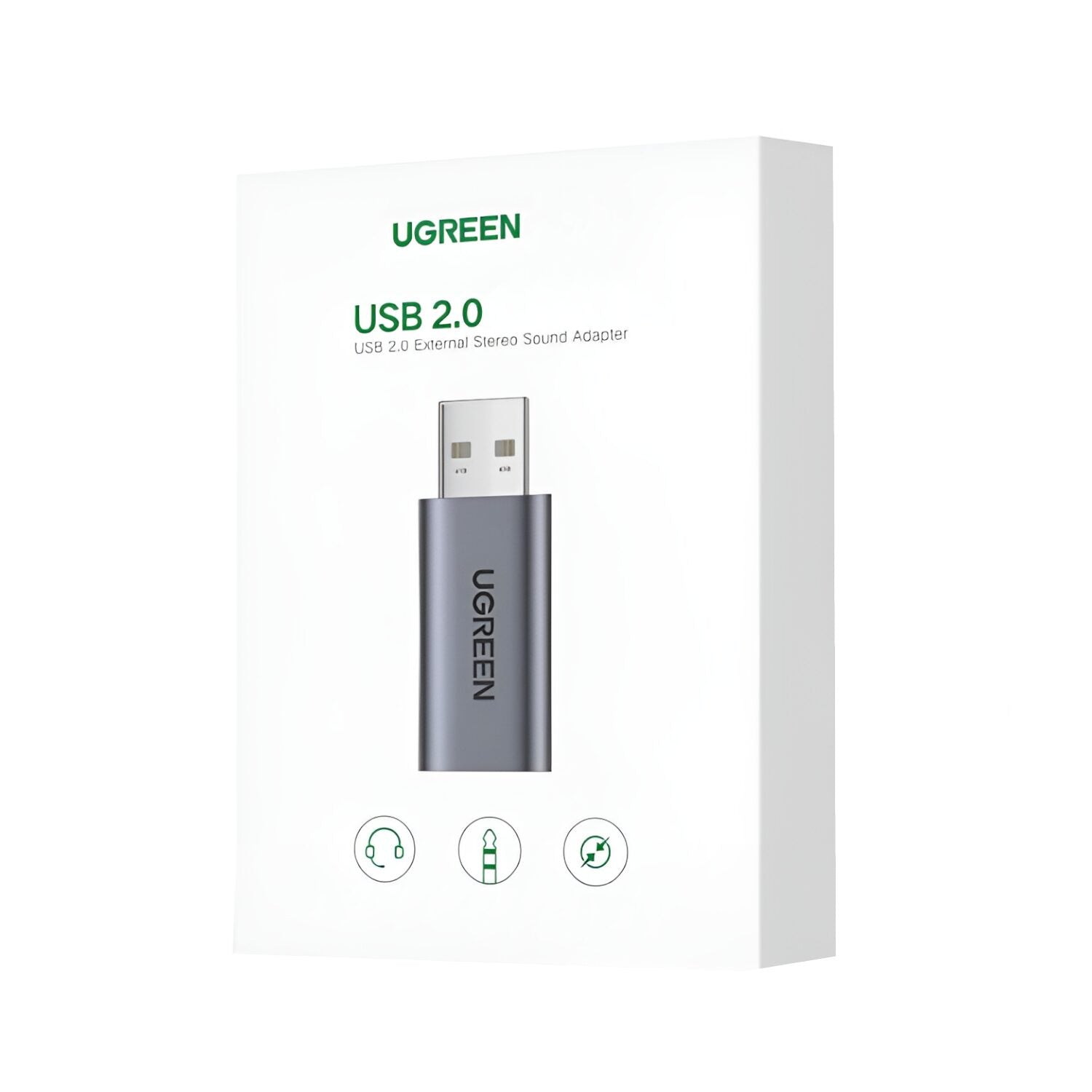 UGREEN CM383-80864 USB-A to 3.5mm Audio Jack External Sound Adapter - Silver - Stellar Technologies