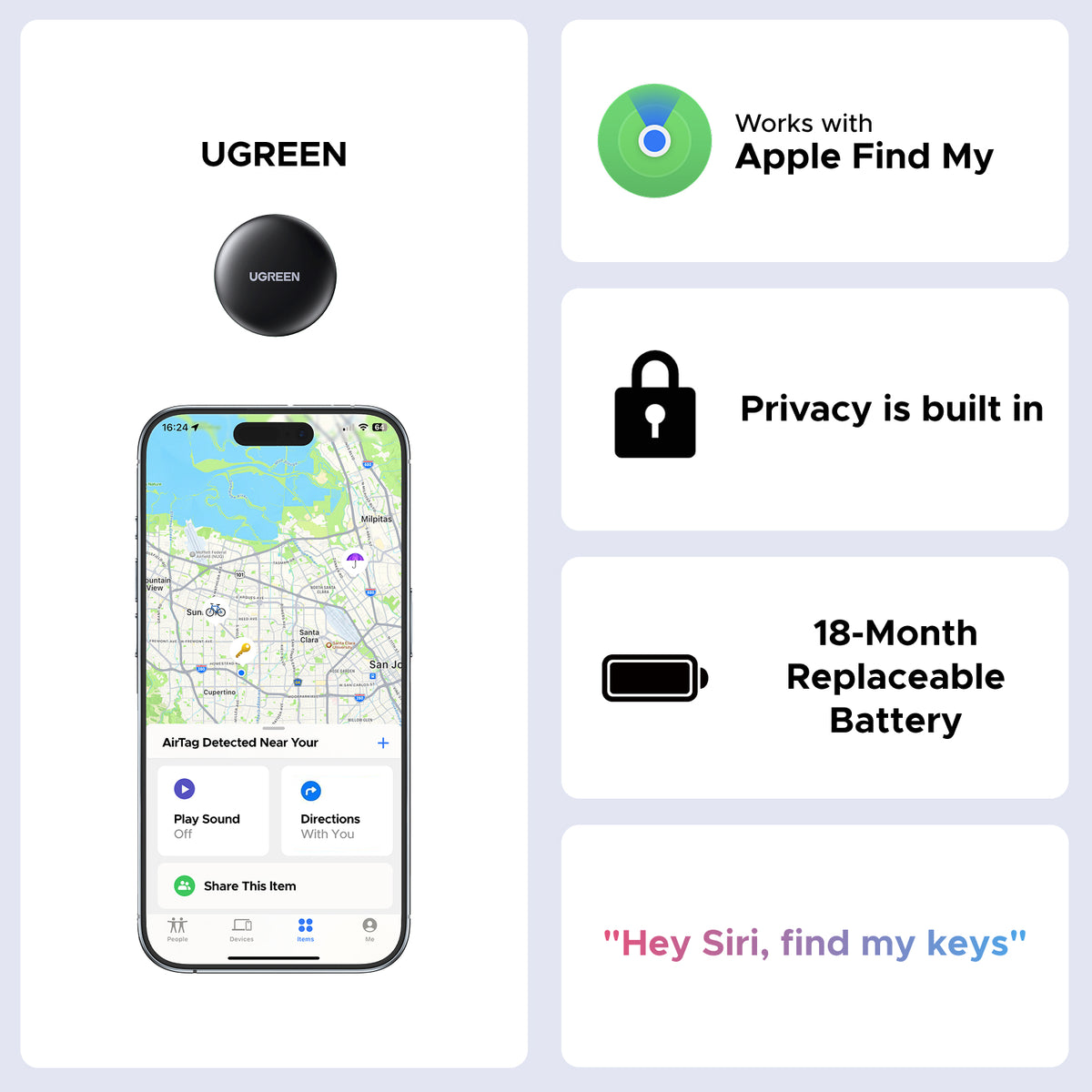 UGREEN FineTrack Mini Smart Finder for Apple Devices - Stellar Technologies