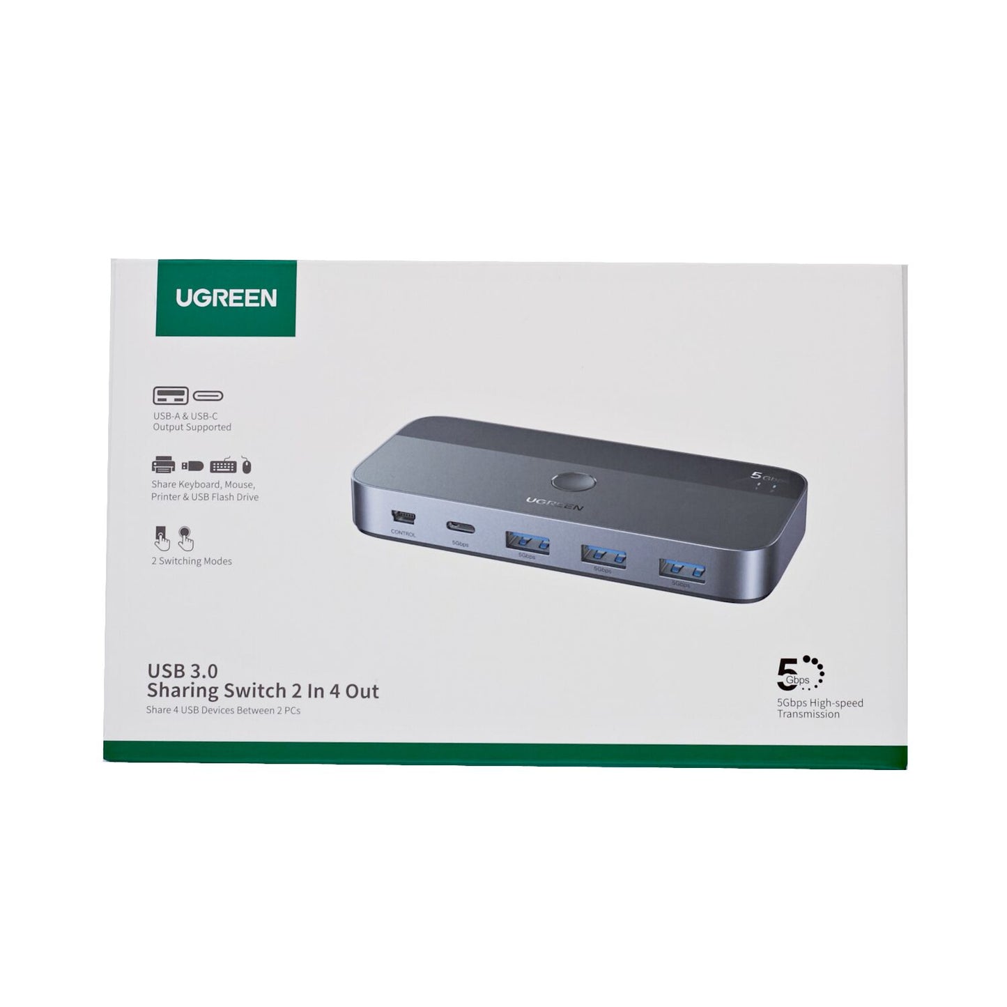 UGREEN Sharing Switch Box 2-in-4 Out - Stellar Technologies