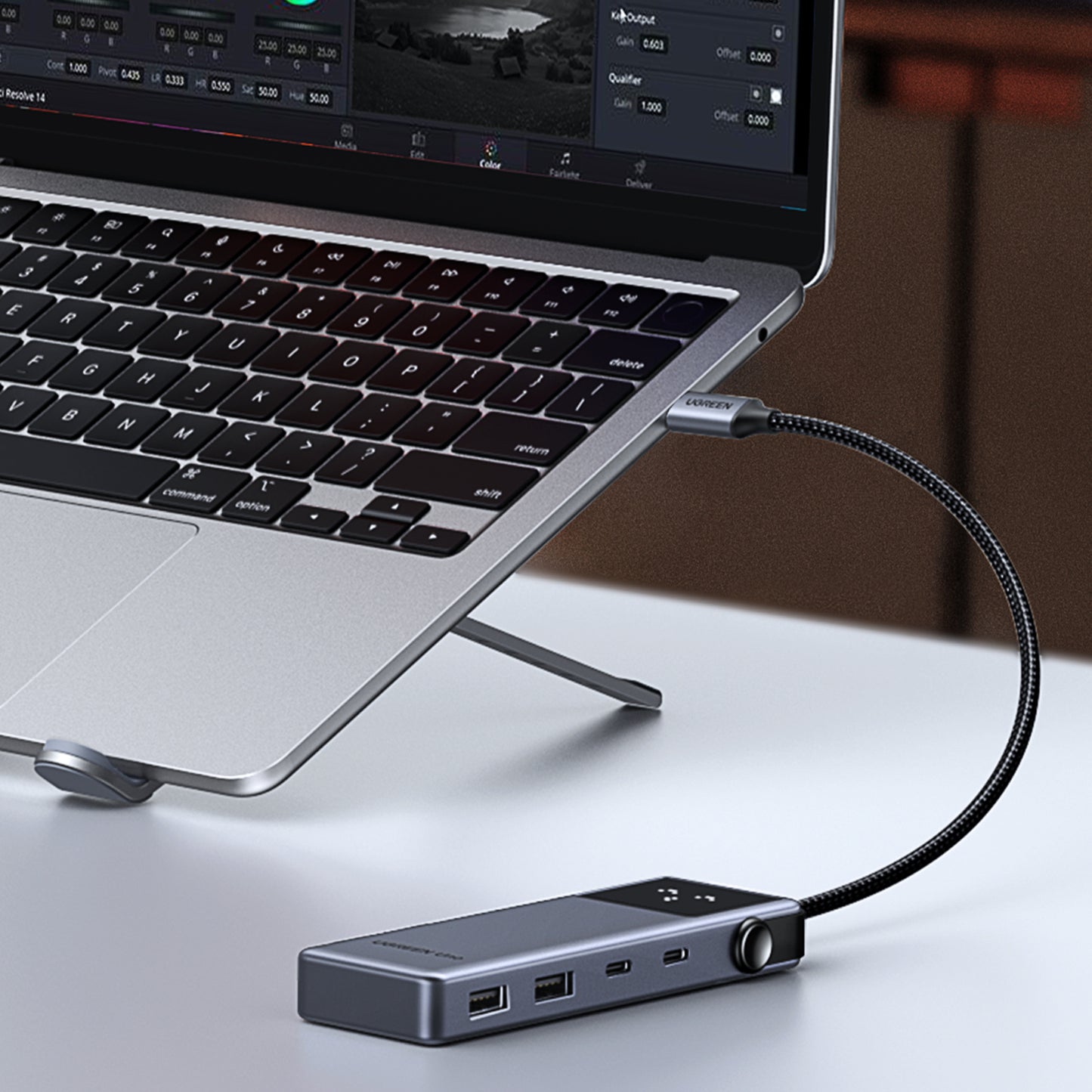 UGREEN 6-in-1 Type-C Hub with 4K HDMI, 100W PD and 10Gbps USB Ports - Grey - Stellar Technologies