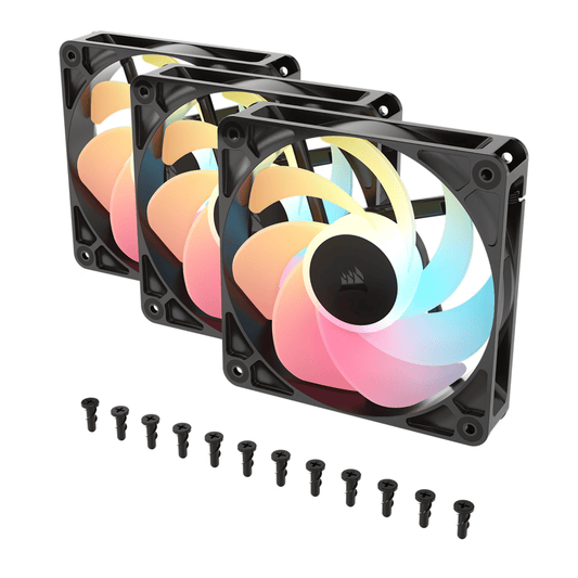 Corsair RS120-R ARGB 120mm PWM Reverse Fans Triple Pack - Black - Stellar Technologies