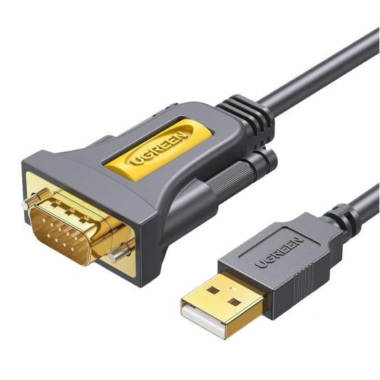 UGREEN USB 2.0 to RS-232 Serial Adapter Cable (USB-A Male to DB9 Male)-Black - Stellar Technologies
