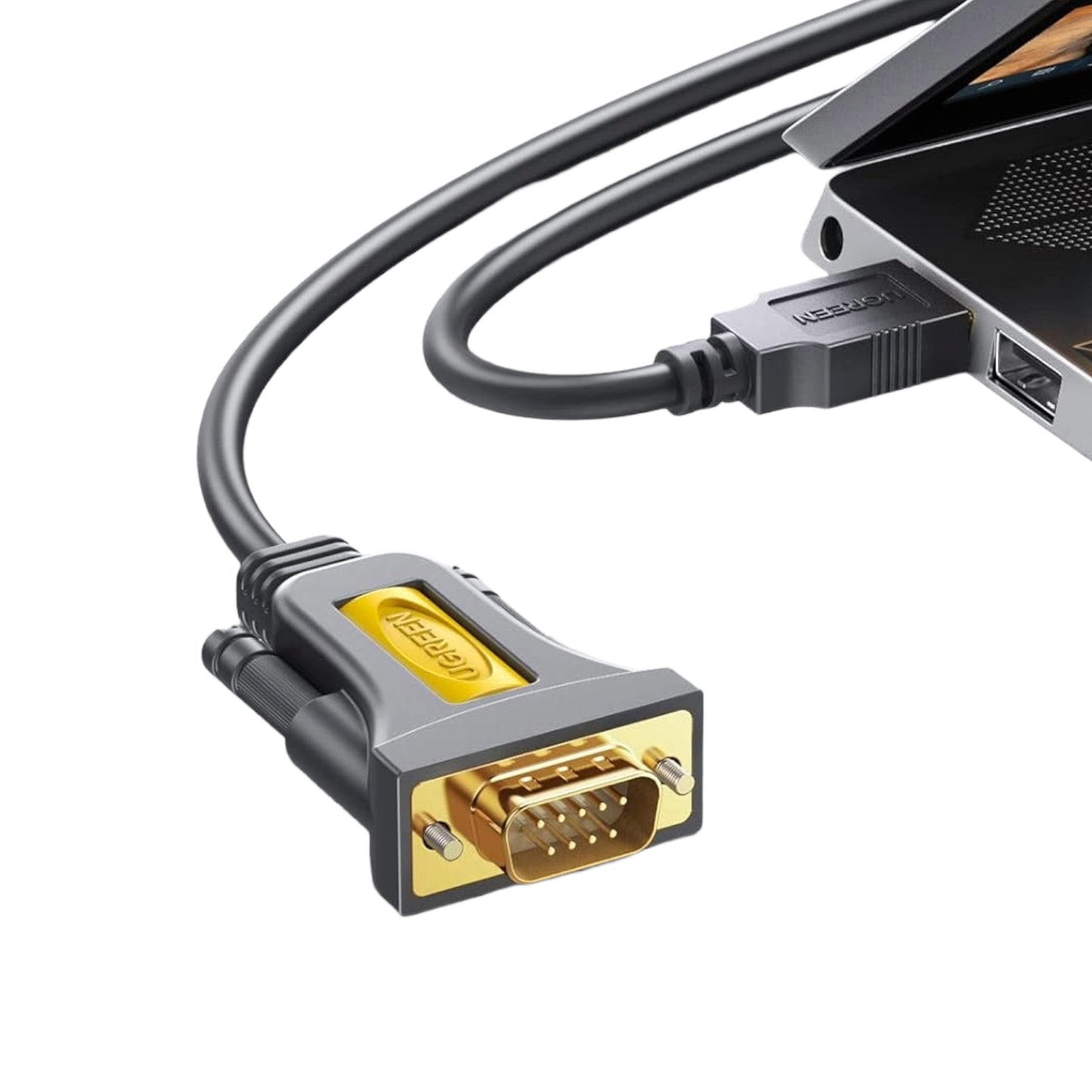 UGREEN USB 2.0 to RS-232 Serial Adapter Cable (USB-A Male to DB9 Male)-Black - Stellar Technologies