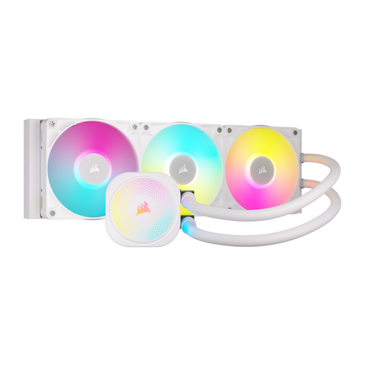Corsair iCUE LINK TITAN 360 RX RGB AIO Liquid CPU Cooler - White - Stellar Technologies