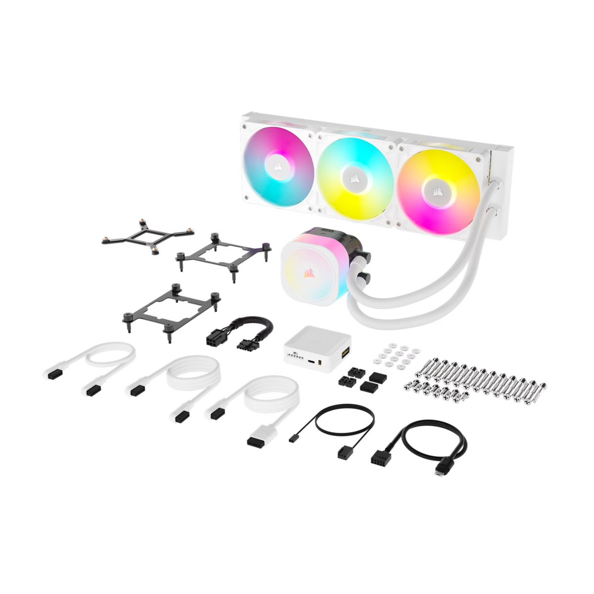 Corsair iCUE LINK TITAN 360 RX RGB AIO Liquid CPU Cooler - White - Stellar Technologies