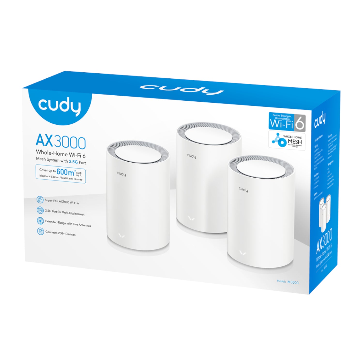 Cudy AX3000 Wi-Fi 6 Mesh Kit 3 Pack - White - Stellar Technologies