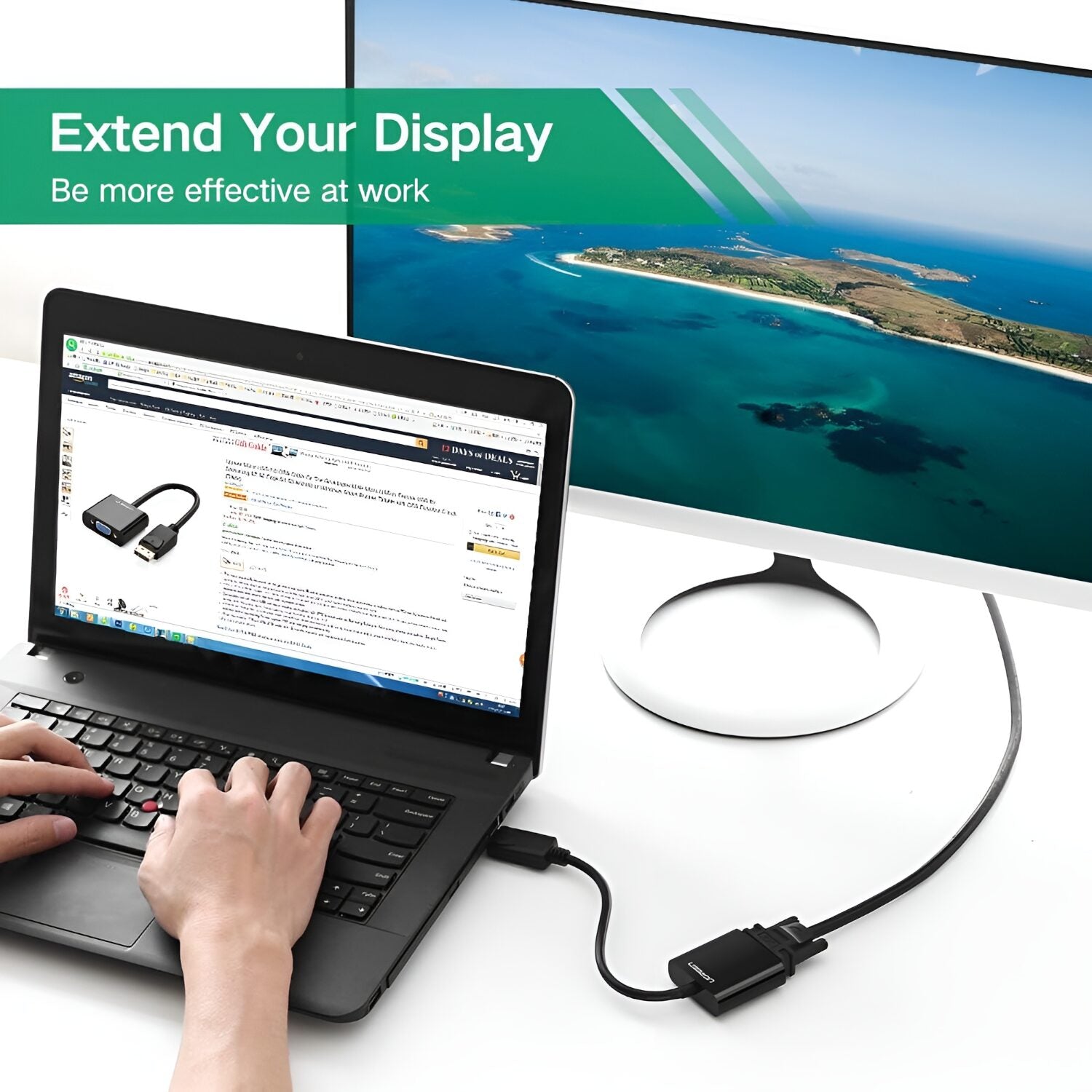 UGREEN DisplayPort Male to VGA Female Converter - Stellar Technologies