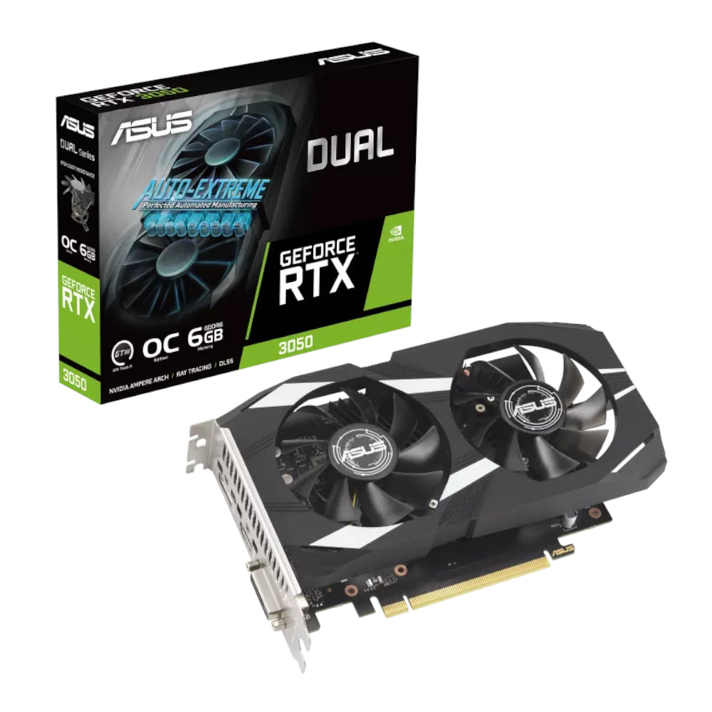 ASUS Nvidia GeForce RTX 3050 Dual OC 6G Graphic Card - Stellar Technologies