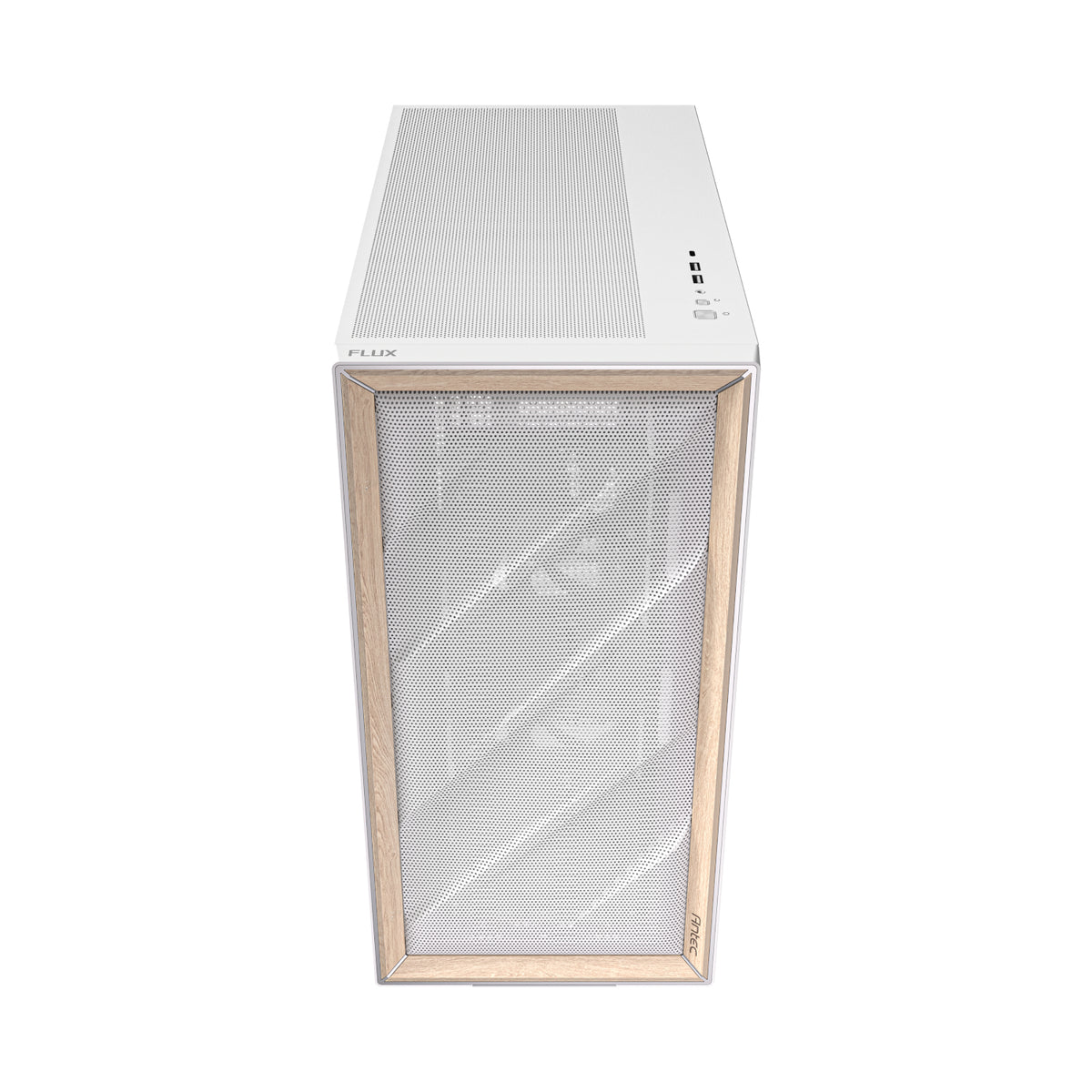 Antec FLUX Mid-Tower E-ATX Gaming Chassis Wood Front Panel - White - Stellar Technologies