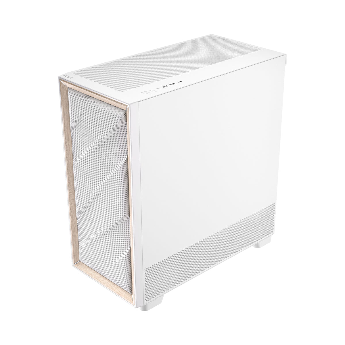 Antec FLUX Mid-Tower E-ATX Gaming Chassis Wood Front Panel - White - Stellar Technologies