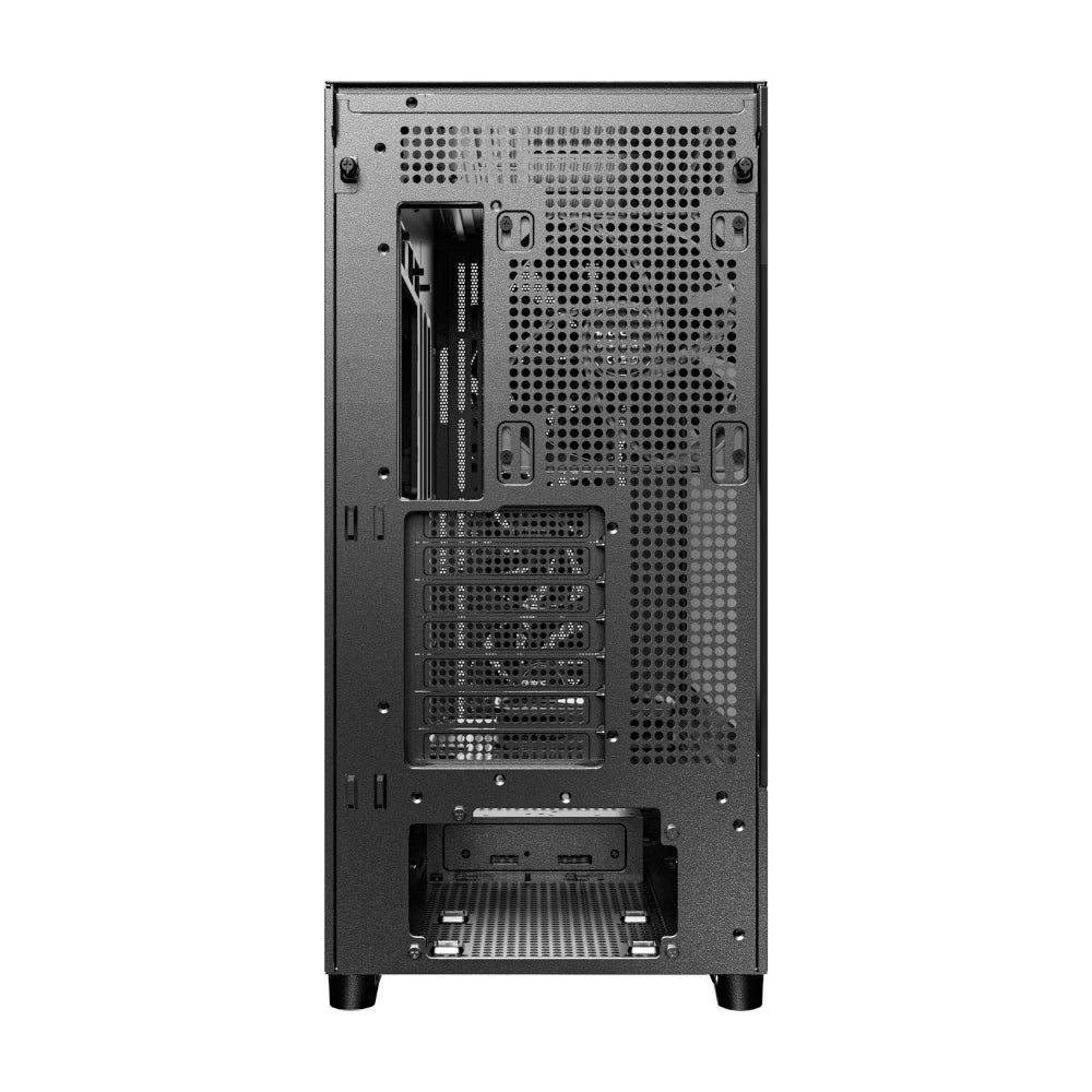 Antec FLUX ATX WOOD Mid Tower Gaming Chassis - Black - Stellar Technologies
