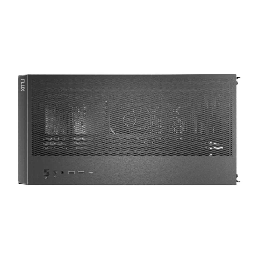 Antec FLUX ATX WOOD Mid Tower Gaming Chassis - Black - Stellar Technologies