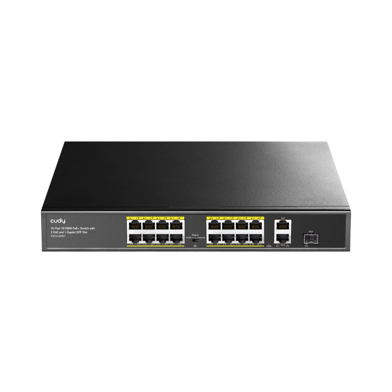 Cudy 16-Port Unmanaged PoE+ Switch - Rack Mount - Stellar Technologies