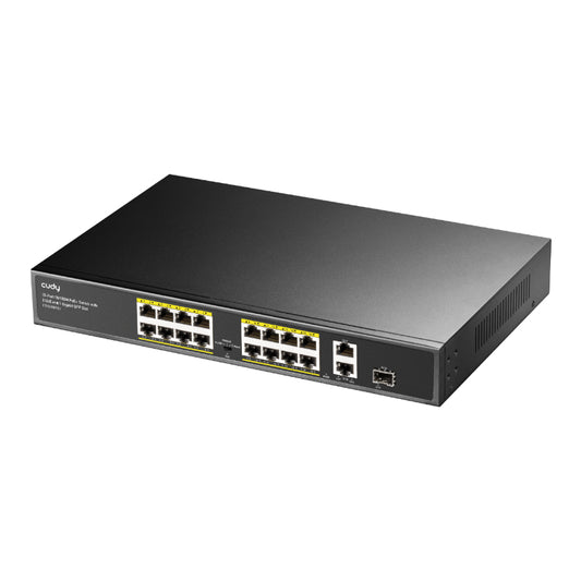 Cudy 16-Port Unmanaged PoE+ Switch - Rack Mount - Stellar Technologies