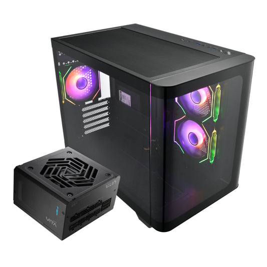 FSP S380 M-ATX ARGB Gaming Chassis + VITA GM 750W Power Supply Bundle
