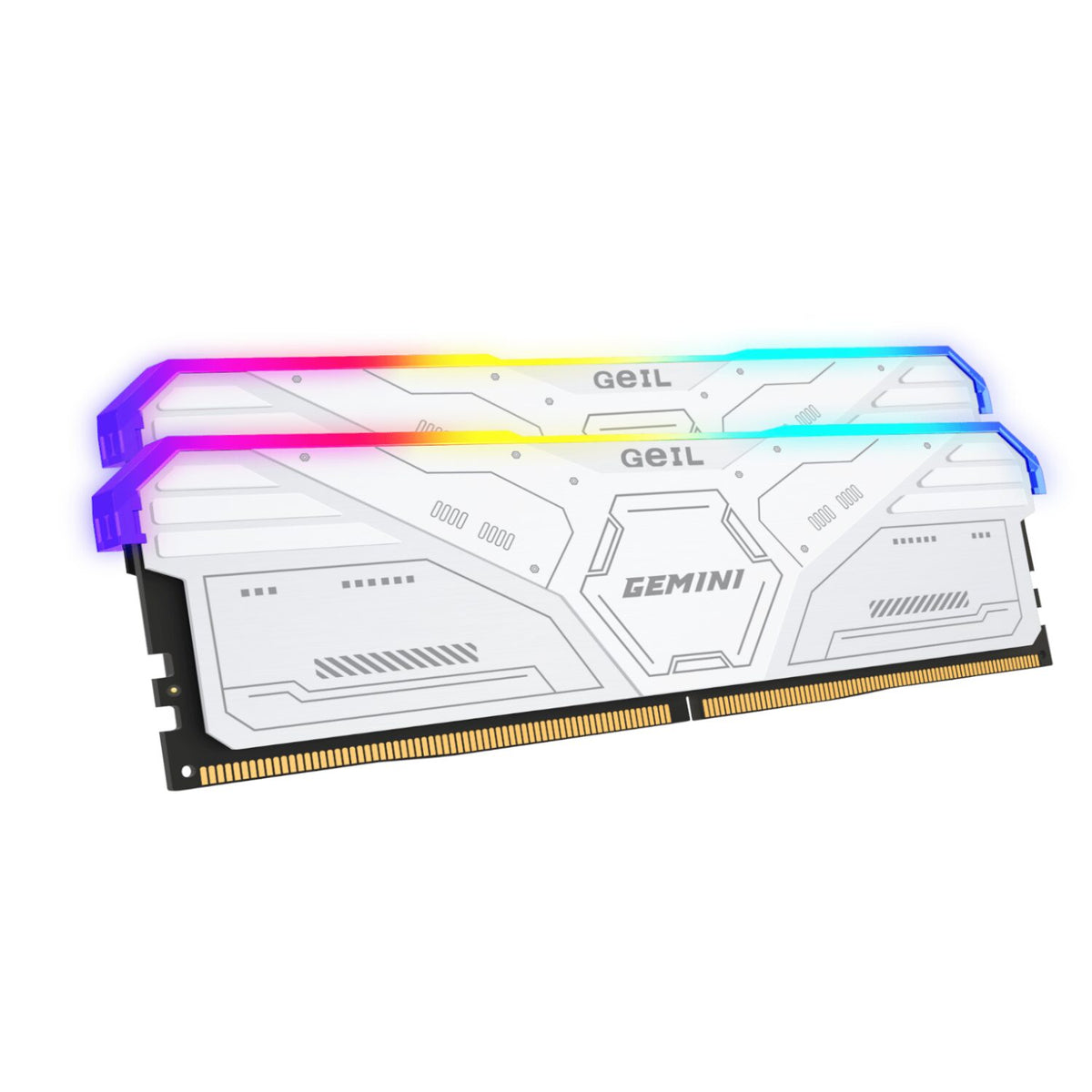 Geil Gemini RGB 64GB KIT(2X32GB) 6000MHz DDR5 Gaming Memory - White - Stellar Technologies
