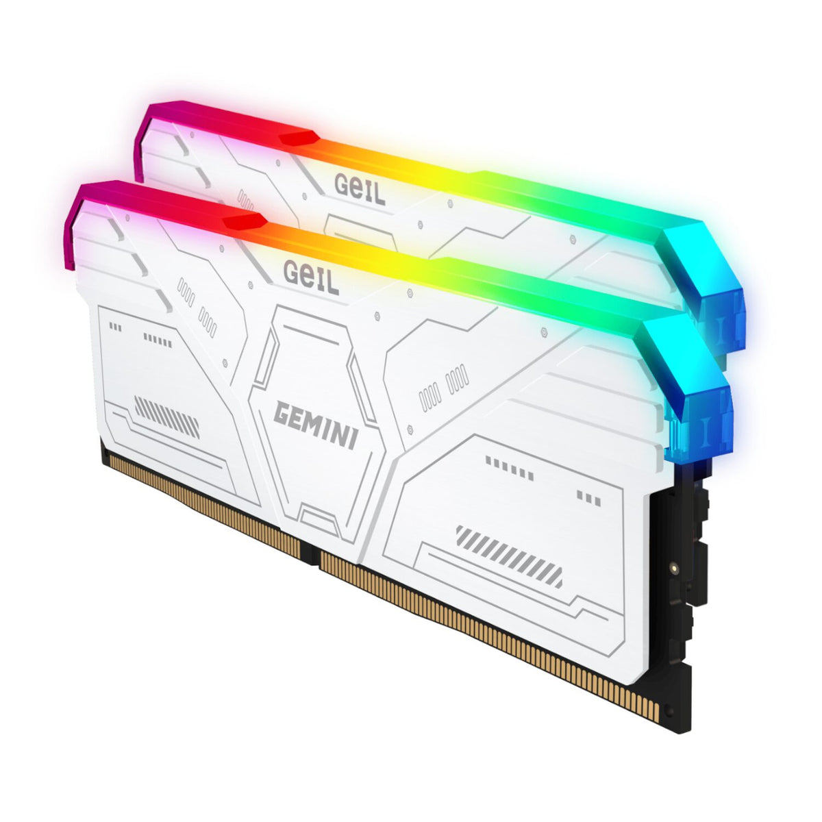 Geil Gemini RGB 64GB KIT(2X32GB) 6000MHz DDR5 Gaming Memory - White - Stellar Technologies