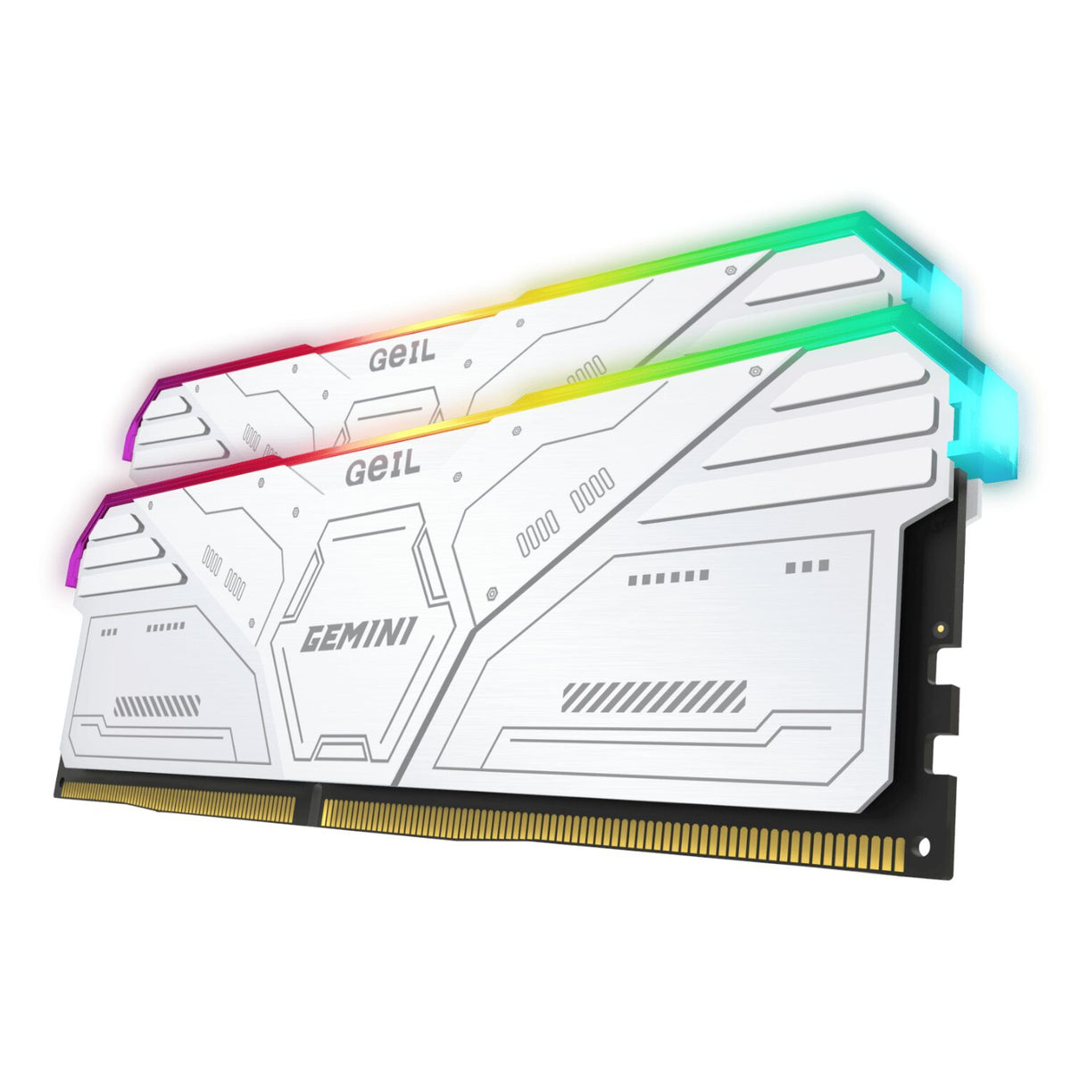 Geil Gemini RGB 64GB KIT(2X32GB) 6000MHz DDR5 Gaming Memory - White - Stellar Technologies
