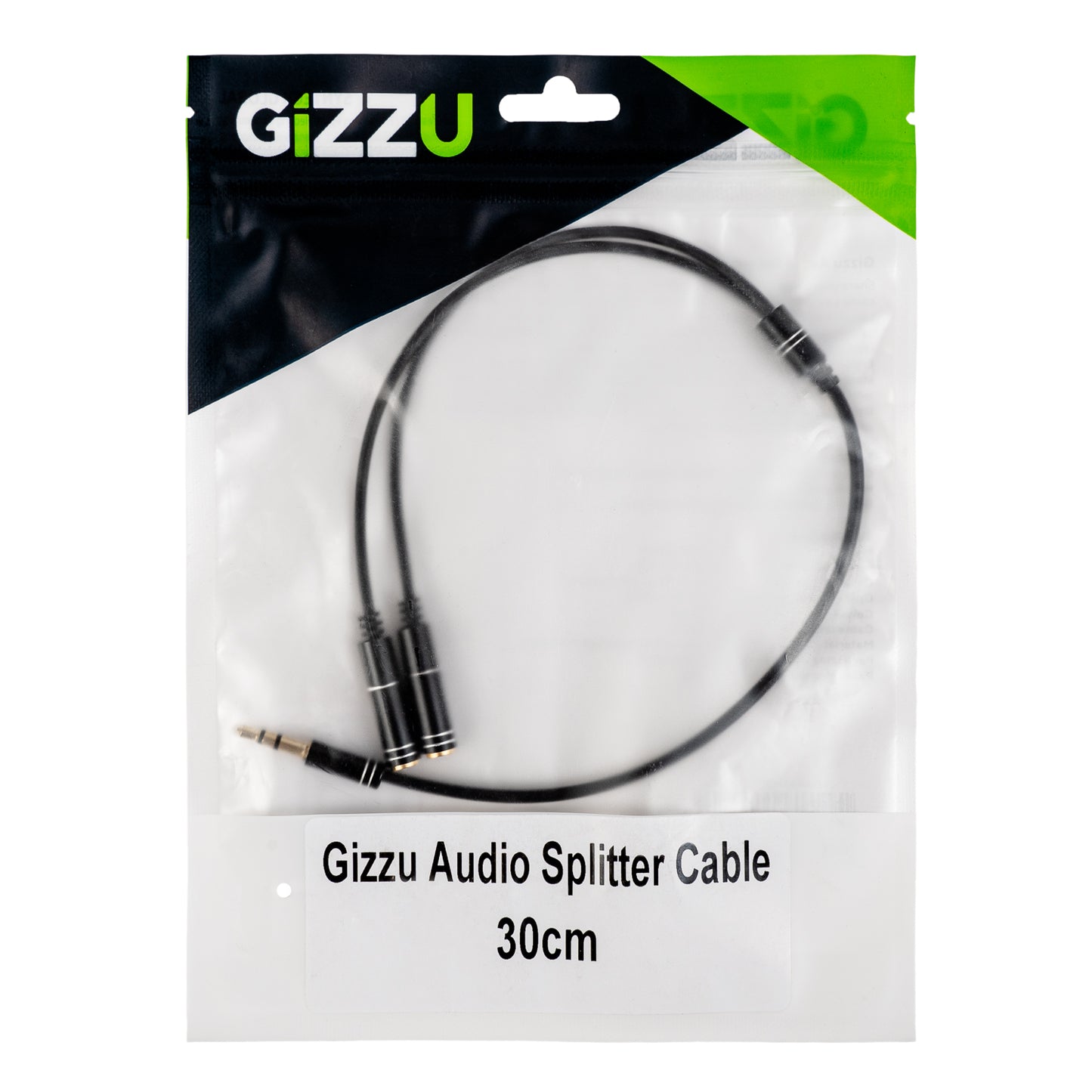 Gizzu 3-Pole Audio Splitter Cable - Black - Stellar Technologies