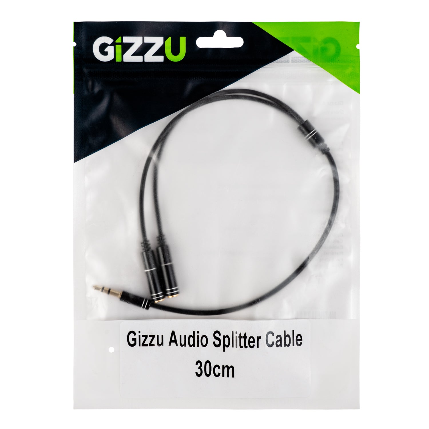 Gizzu 3-Pole Audio Splitter Cable - Black - Stellar Technologies