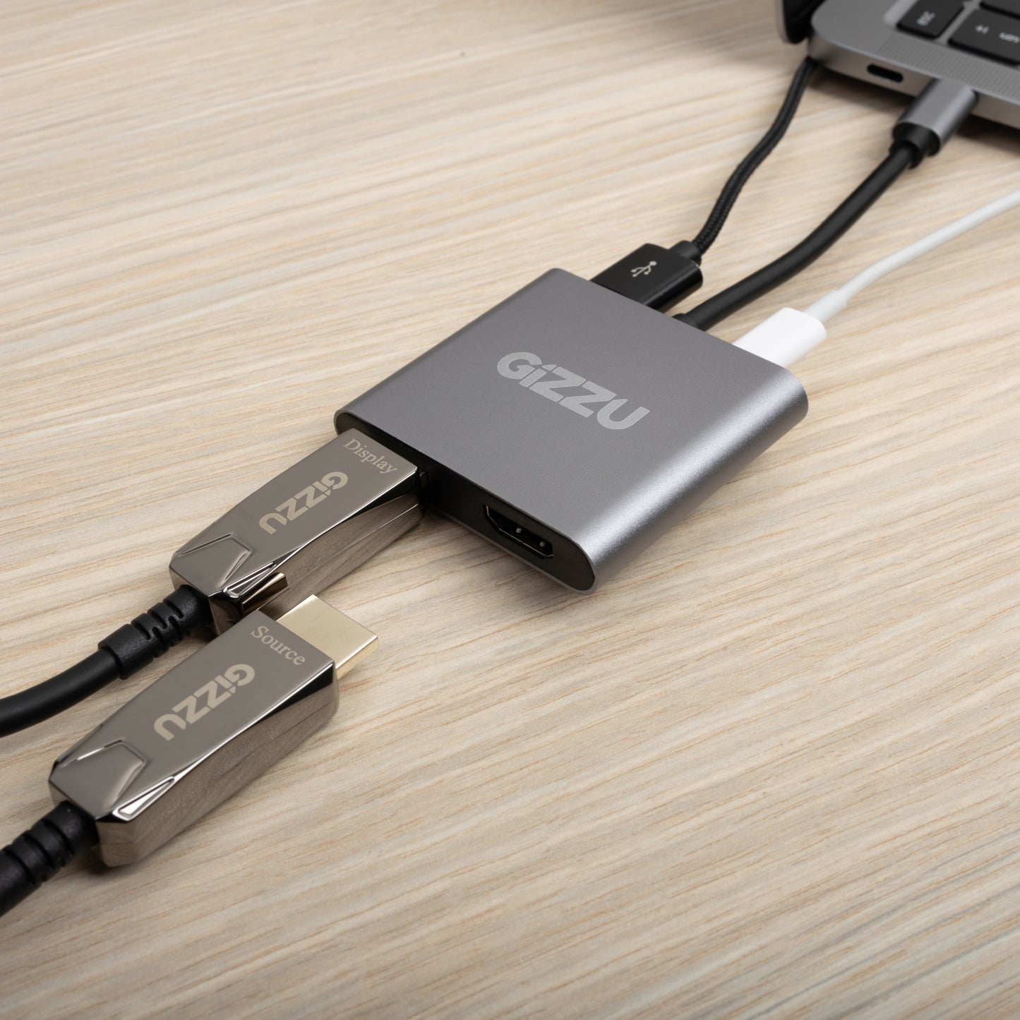 Gizzu 4-in-1 Type-C to Dual HDMI Hub - Stellar Technologies