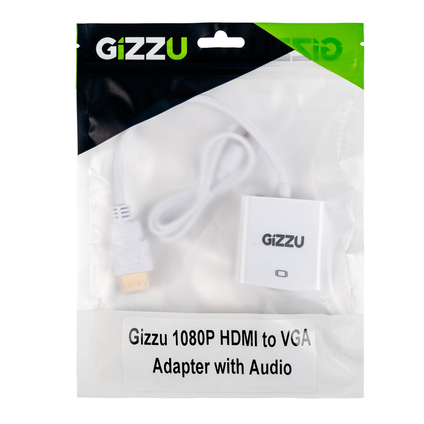 Gizzu 1080P HDMI to VGA Adapter with Audio - Stellar Technologies