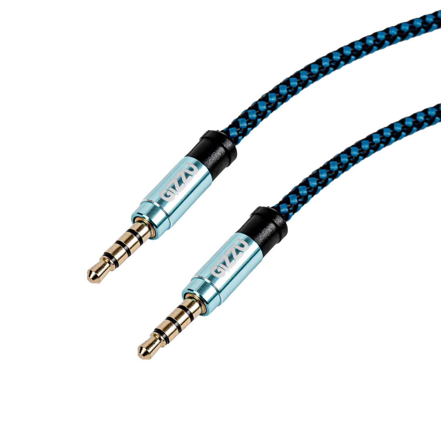 Gizzu 3.5mm AUX Cable 1.5m - Black/Blue - Stellar Technologies
